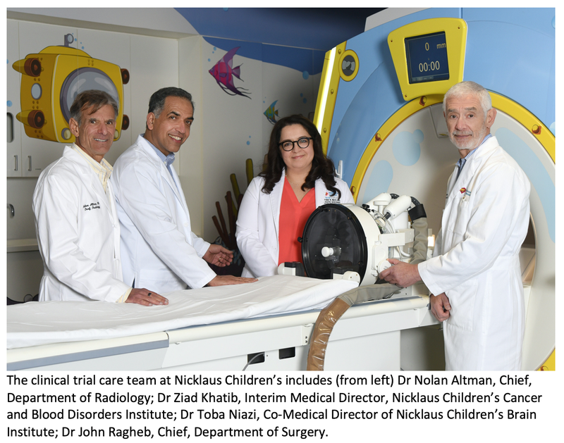 Nicklaus Children’s Hospital to Study Low-Frequency Focused Ultrasound Therapy in Aggressive Brain Tumors
